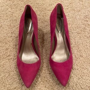 Hot Pink Suede Pumps/Heels